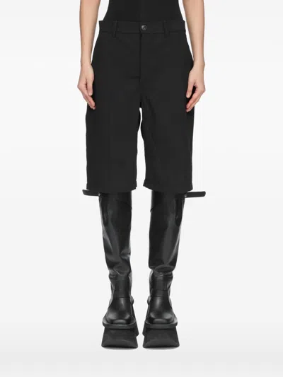 Rick Owens Wool Shorts In Black