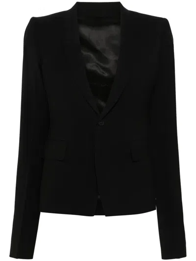 RICK OWENS WOOL SINGLE-BREASTED BLAZER