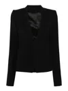 Rick Owens Wool Single-breasted Blazer In Black