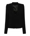 Rick Owens Wool Single-breasted Blazer In Black