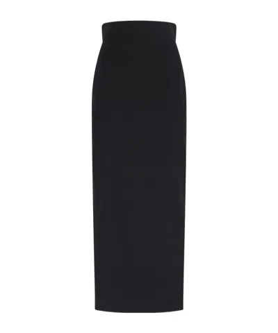 RICK OWENS RICK OWENS HIGH-WAIST MIDI SKIRT