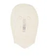 Rick Owens Distressed Wool Balaclava In Ivory