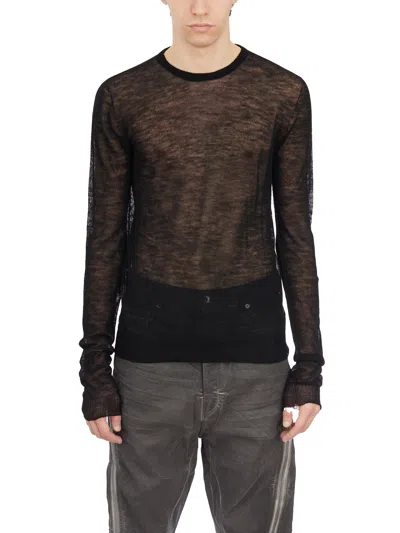 Rick Owens Wool Sweater Cunt Pull In Black