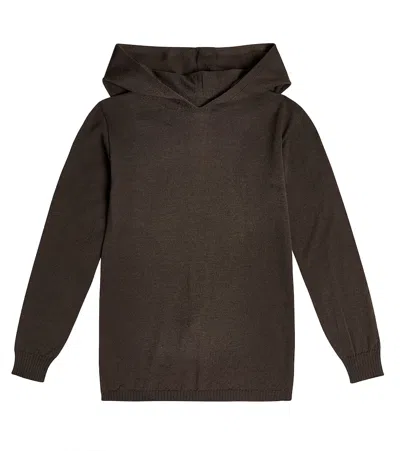 Rick Owens Kids' Hoodie Aus Wolle In Dust