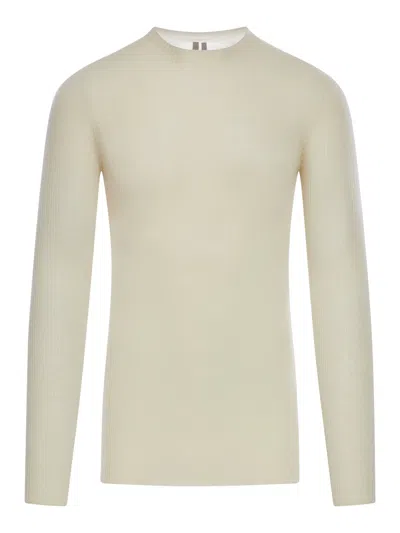 RICK OWENS WOOL SWEATER IN SEMI-TRANSPARENT FABRIC
