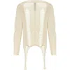 Rick Owens Torn Ivory Sweater In Wool In Neutral