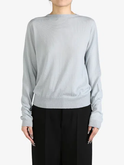 Rick Owens Wool Top In 36 Pale Blue