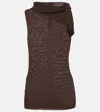 Rick Owens Wool Top In Brown