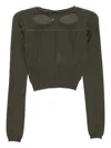 Rick Owens Wool Top In Green