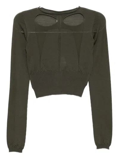 Rick Owens Wool Top In Green
