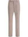Rick Owens Modern Wool Cigarette Pants With Belt Loops In Neutrals