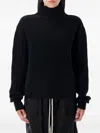 Rick Owens Black Porterville Fisherman Tabard Turtleneck In Black
