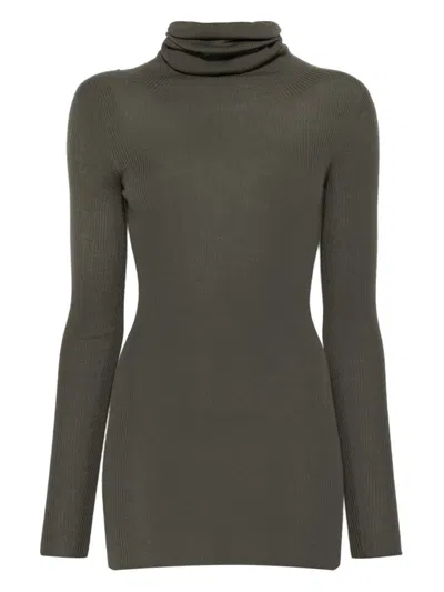 Rick Owens Wool Turtle-neck Sweater In Gray