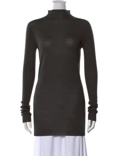 Pre-owned Rick Owens Wool Turtleneck Sweater In Black
