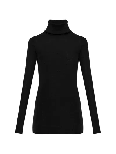Rick Owens Wool Turtle-neck Sweater In Black