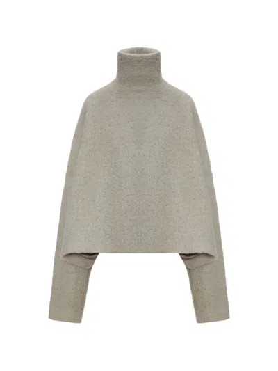 Rick Owens Wool Turtle-neck Sweater In Gray