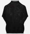 Rick Owens Wool Turtleneck Top In Black