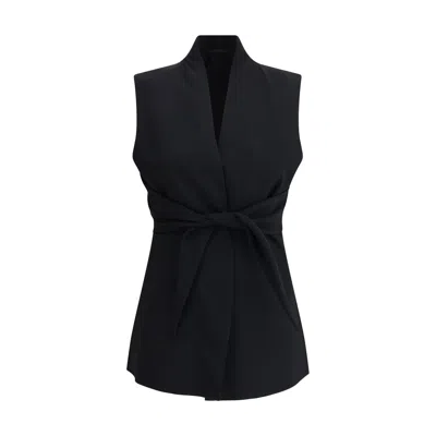Rick Owens Wool Vest In Black