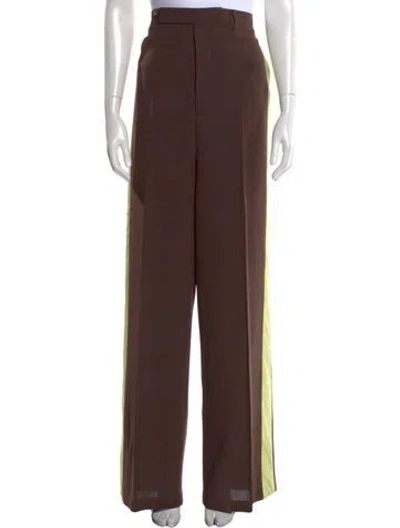 Pre-owned Rick Owens Wool Wide Leg Pants In Multi