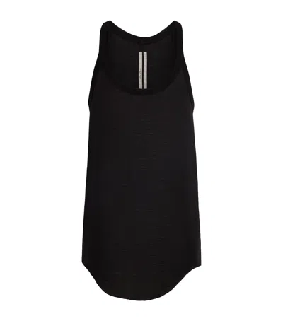 Rick Owens Wool-silk Pony Tank Top In Black