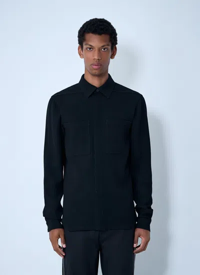 Rick Owens Work Shirt In Black