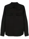 Rick Owens Wool Button-up Shirt In Black