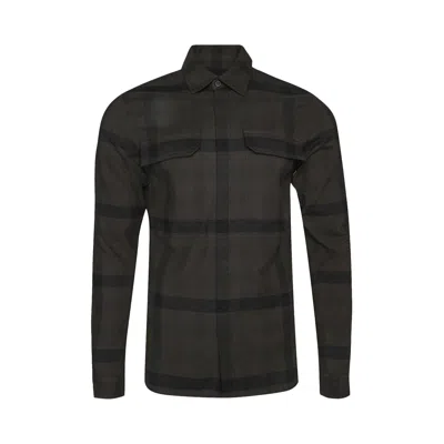 Pre-owned Rick Owens Work Shirt 'dark Dust Plaid' | Brown | Men's Size 52