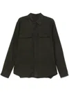 Rick Owens Dark Green Work Shirt In Green