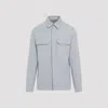 Rick Owens Work Shirt With Double Stitching And Flap Pockets In Pale Blue