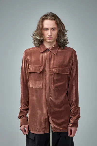 Rick Owens Work Shirt In Red