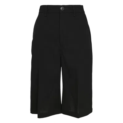 Rick Owens Work Twisted Wool Shorts In Multi