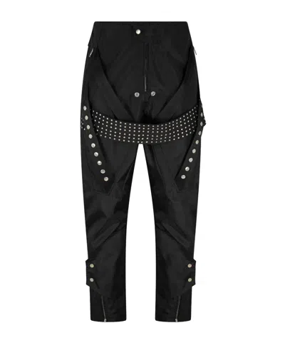 Rick Owens Megastrapped Moto Trousers In Black
