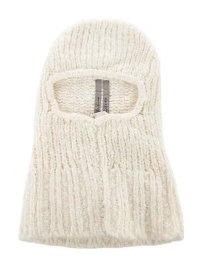 Pre-owned Rick Owens Woven Balaclava In Neutral