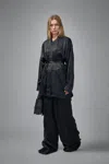 Rick Owens Woven Dress Jumbo Faun Mini In Black