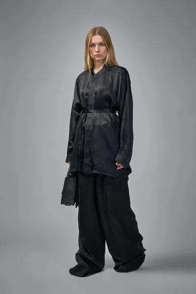 Rick Owens Woven Dress Jumbo Faun Mini In Black