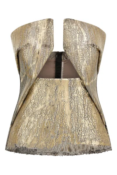 RICK OWENS RICK OWENS 'WOVEN PRONG' TOP