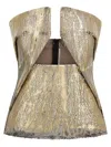 Rick Owens Coated Denim Top With Front Cut-out Neckline