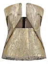 Rick Owens Coated Denim Top With Front Cut-out Neckline