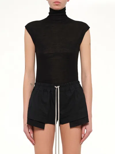 Rick Owens Woven Wool Fog Boxers In Black