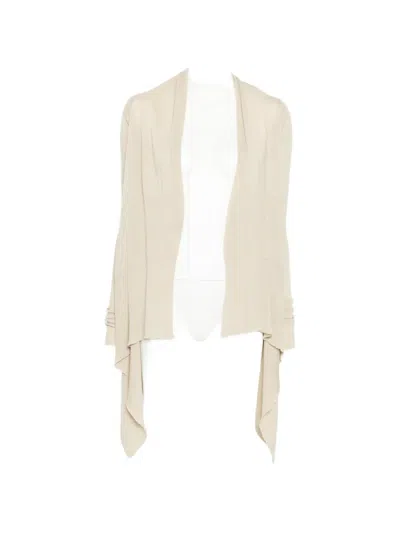 Rick Owens Wrap Cardigan In Neutral