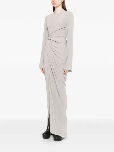 Rick Owens "wrap Gown" Dress In Gray