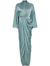 Rick Owens Wrap Gown In Green