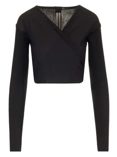 Rick Owens Wrap Top In Wool Knit