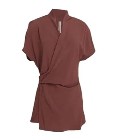 Rick Owens Wrap-style Tunic In Red