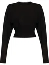 Rick Owens Cropped Knitted Jumper In Black