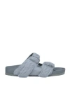 Rick Owens X Birkenstock Woman Sandals Grey Size 4 Leather In Grey
