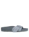 Rick Owens X Birkenstock Woman Sandals Grey Size 5 Leather In Grey