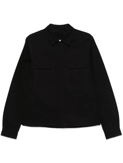 Rick Owens Black Cropped Shirt In 09 Black