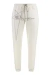 Rick Owens X Champion Cotton Track Pants In Panna