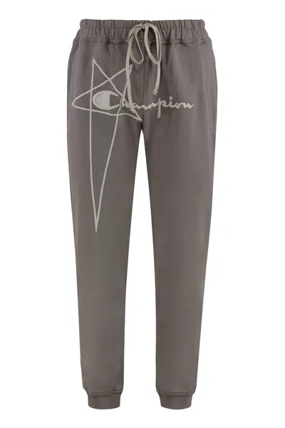 RICK OWENS RICK OWENS X CHAMPION - COTTON SWEATPANTS
